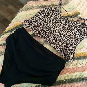 SHEIN medium,leopard print swim suit.